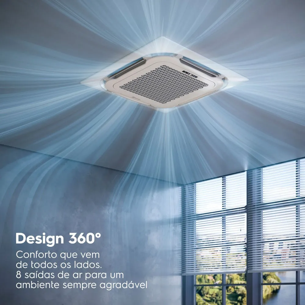 Ar-condicionado Cassete Electrolux 8 Vias Inverter 36.000 BTUs Frio Efficient (KI36F/KE36F)