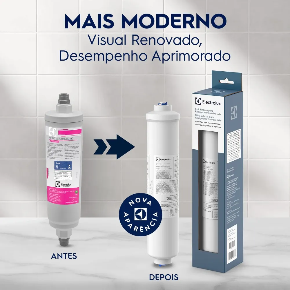 Kit Filtro de Água Externo para Geladeira Side By Side Electrolux (2 unidades)