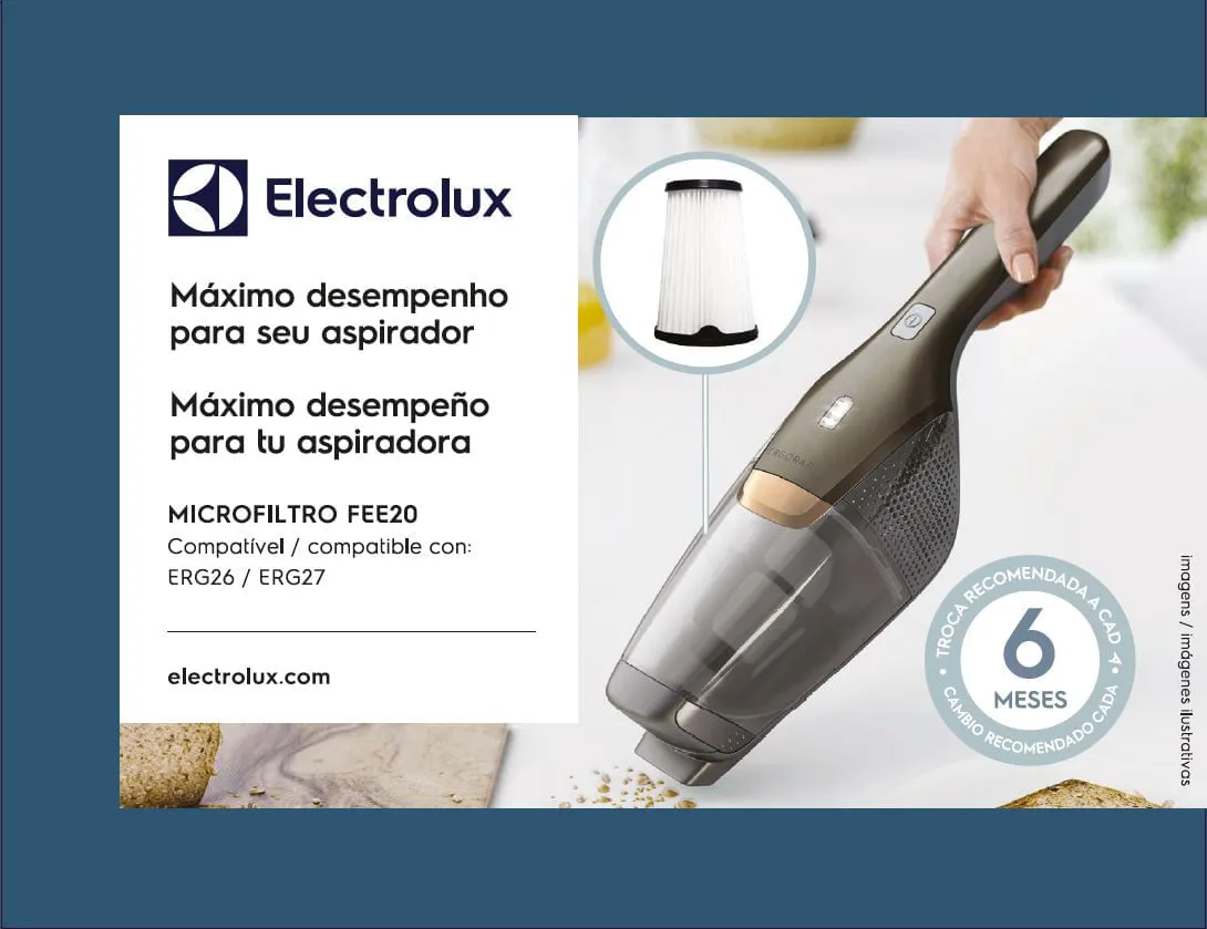 2 Kits Filtros para Aspiradores Ergorapido (FEE20) Electrolux