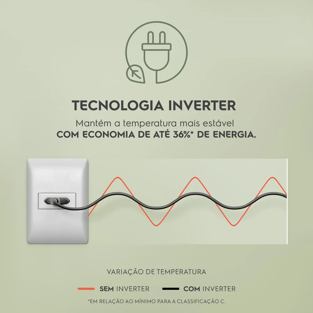 Geladeira Electrolux Frost Free Inverter 440L Efficient com AutoSense Side by Side cor Inox Look (IS4S)