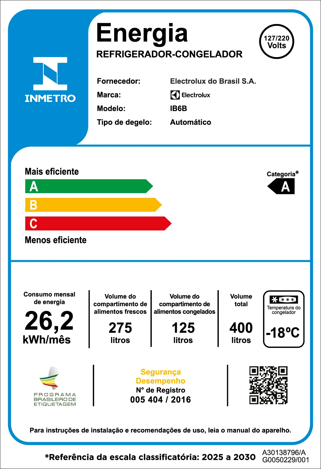 Geladeira Electrolux Frost Free Inverter 400L Efficient AutoSense e Rapid Freeze Inverse Black Inox Look (IB6B)