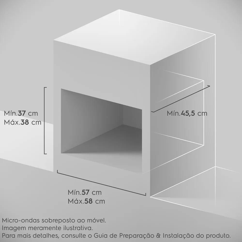 Micro-ondas de Embutir Electrolux 34L cor Inox Experience com Painel Inteligente (ME3BC)