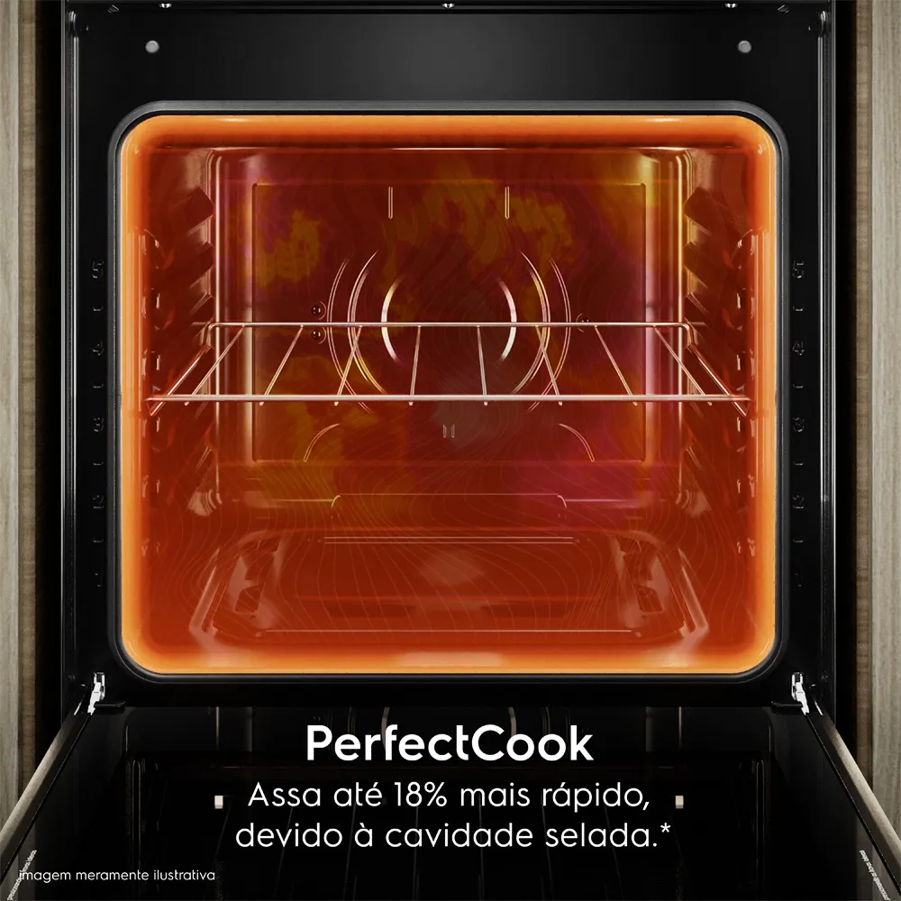 Fogão 5 bocas Electrolux Cinza Efficient com Mesa Inox, PerfectCook e VaporBake (FE5IC)