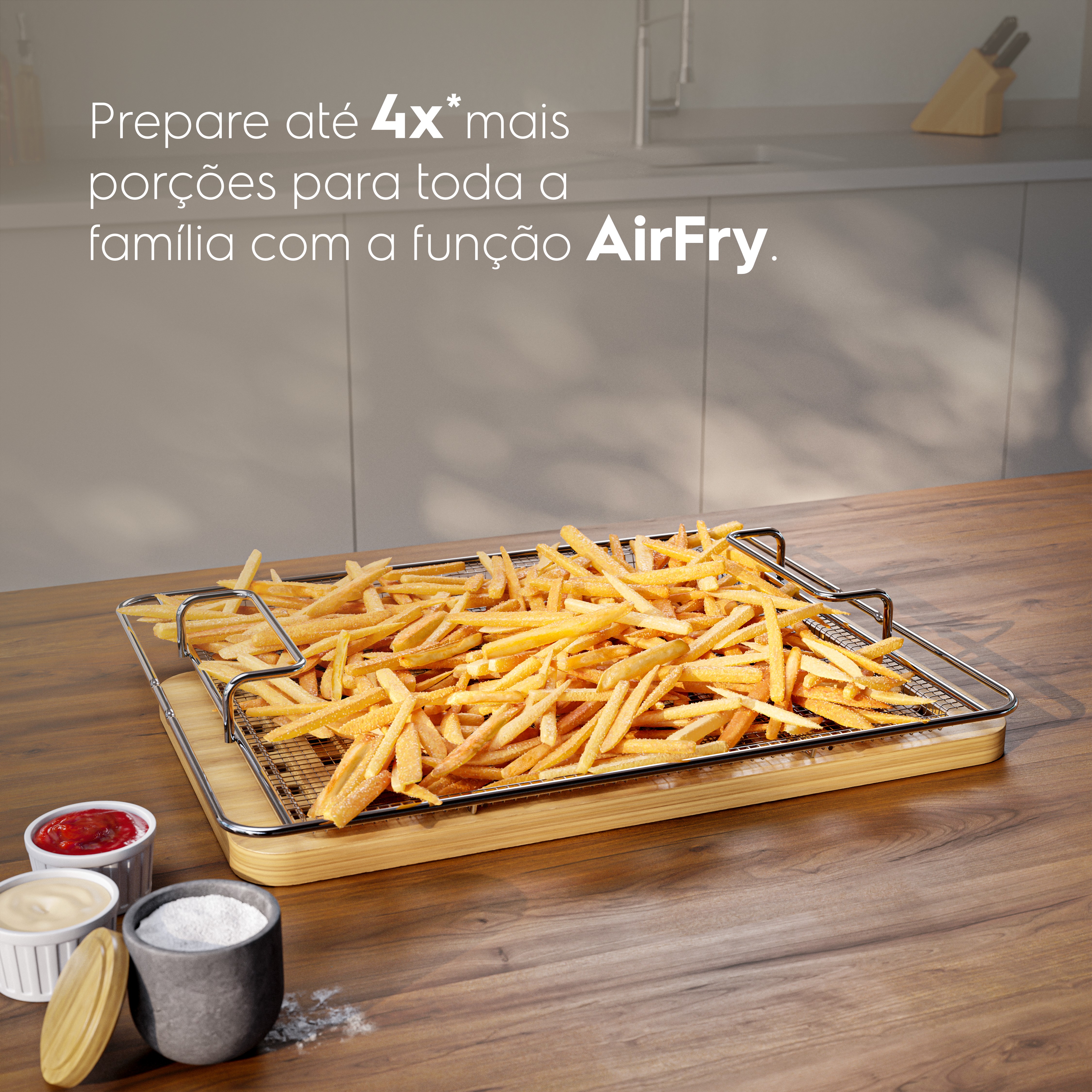 Fogão 4 bocas Electrolux Cinza Expert 2 Fornos, Função Air Fryer, Grill e Timer (FE4AD)
