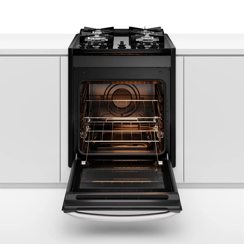 Fogão de Embutir 4 bocas Electrolux Preto Experience Mesa de Vidro e Tripla Chama (FE4BP)