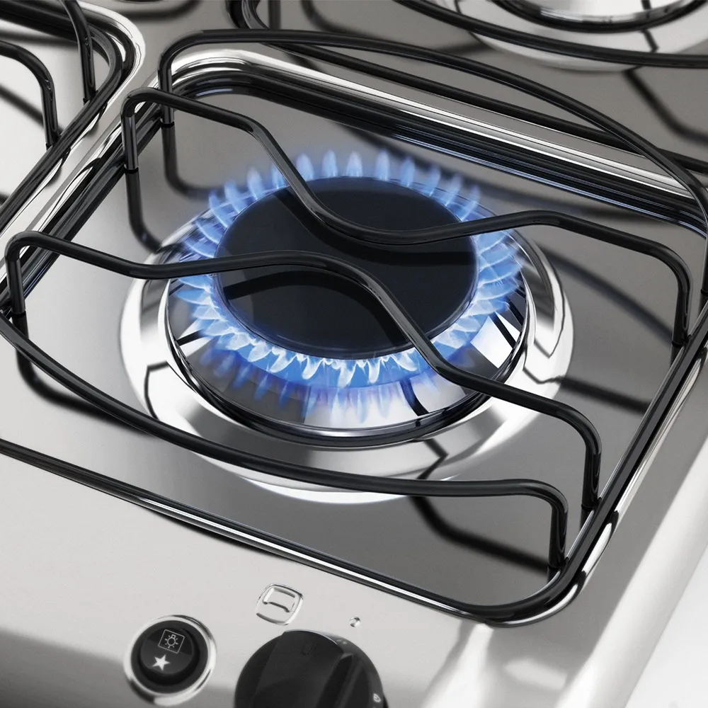 Fogão 4 Bocas Electrolux Prata com Vidro Interno Removível (52LXS)