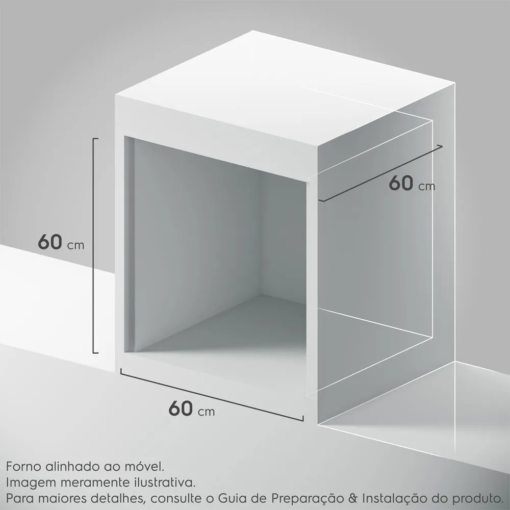 Forno de Embutir Electrolux a Gás 80L Experience com FoodSensor Cinza (OE8GF)