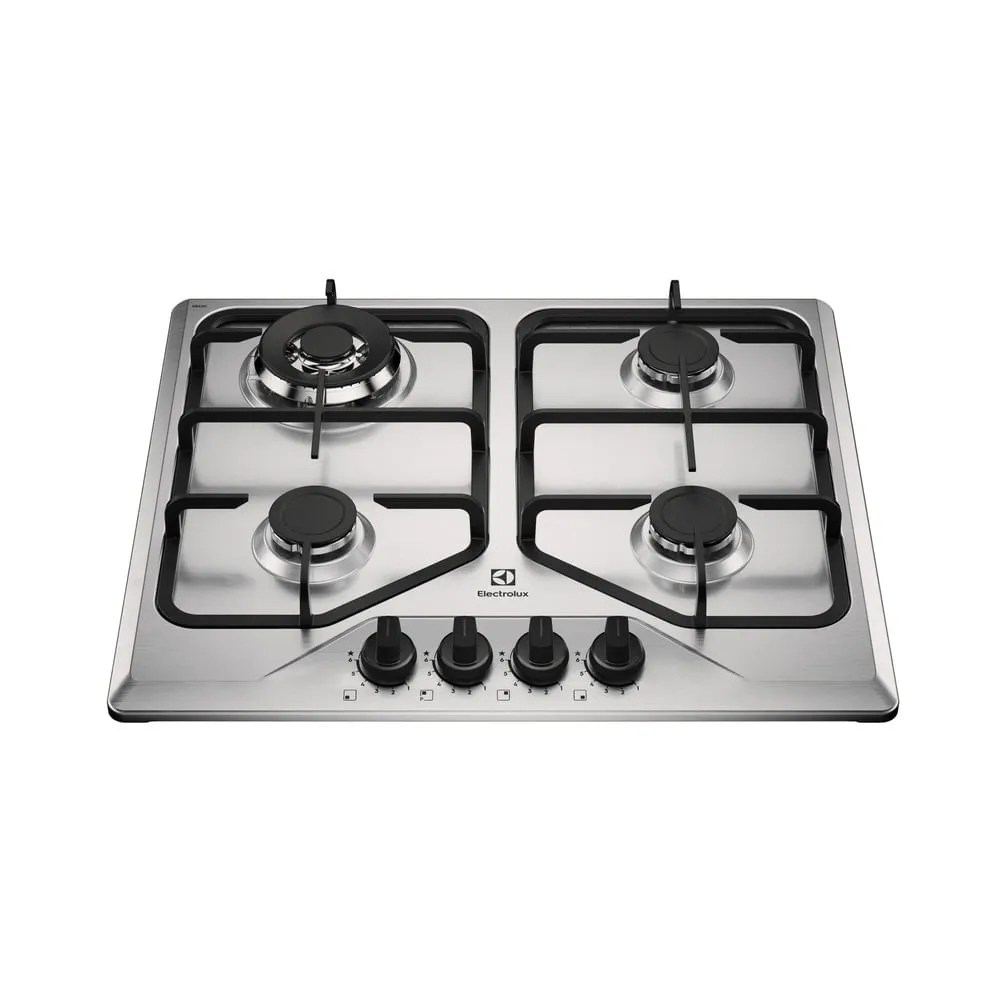 Cooktop 4 Bocas a Gás Electrolux Inox Experience Multi Chama e Grade Ferro Fundido (KE4XC)