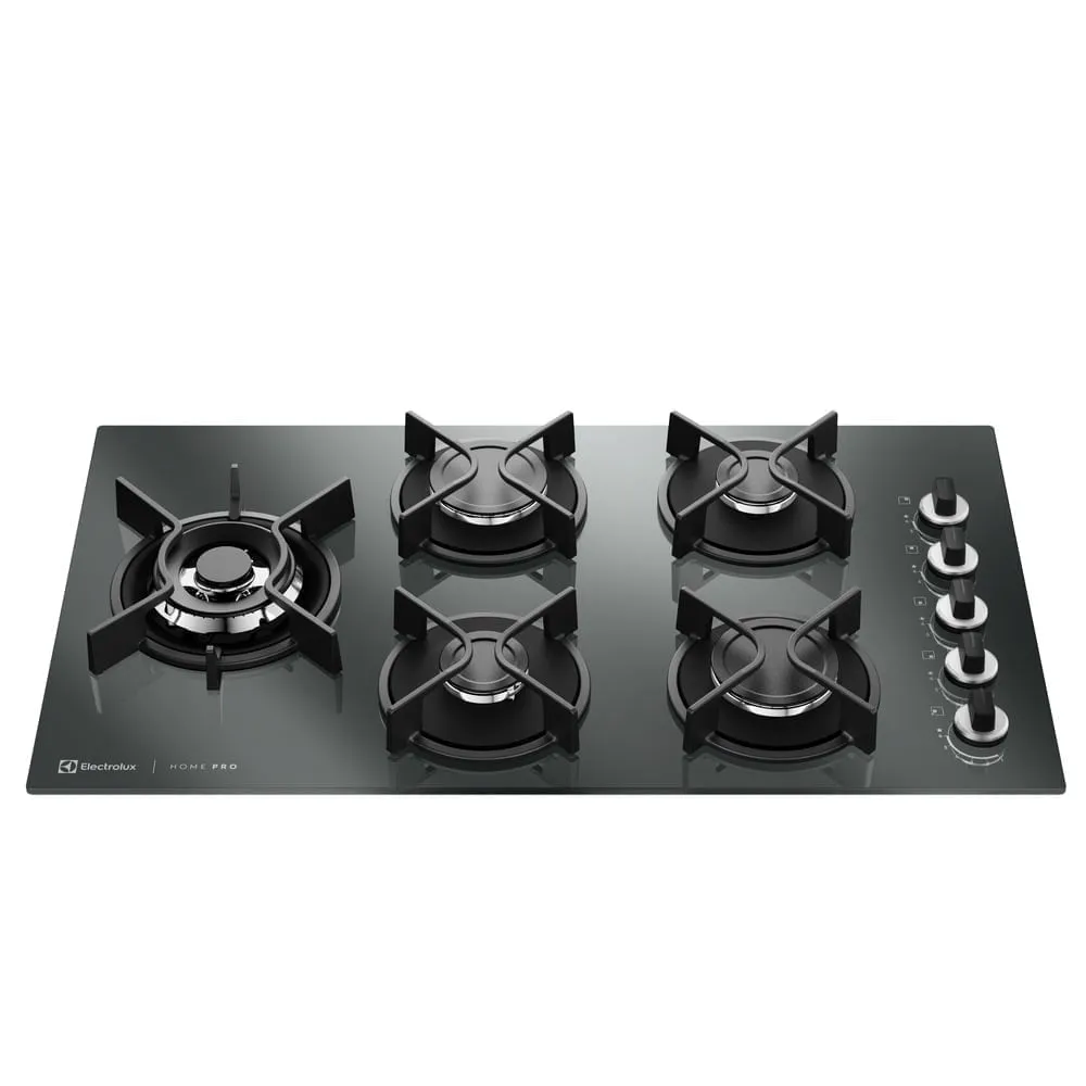 Cooktop 5 Bocas a Gás Electrolux Espelhado Home Pro ChamaPrecisa e Multi Chama (KE5HP)
