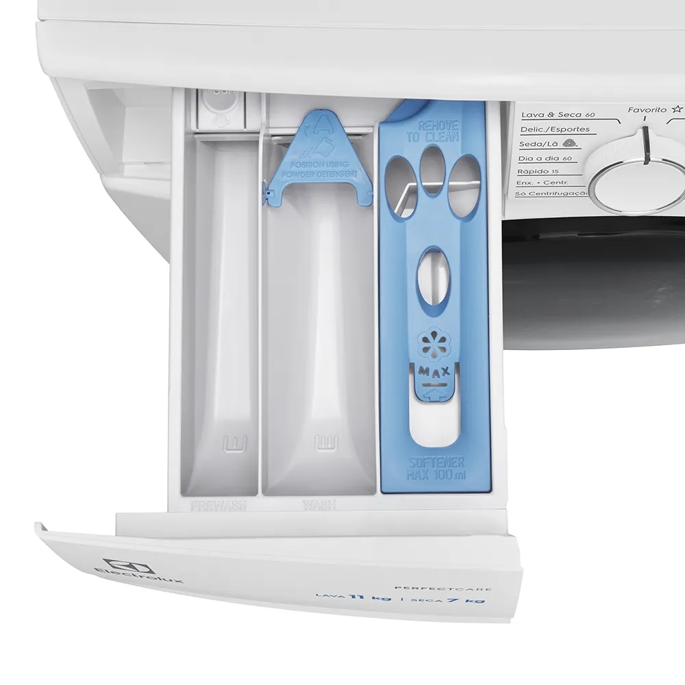 Lava e Seca Electrolux 11Kg Branca Perfect Care Inverter com Água Quente/Vapor (LSP11)
