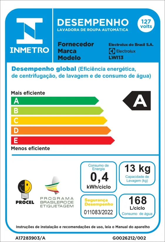Máquina de Lavar Premium Care 13kg Branca Conectada App Electrolux (LWI13)