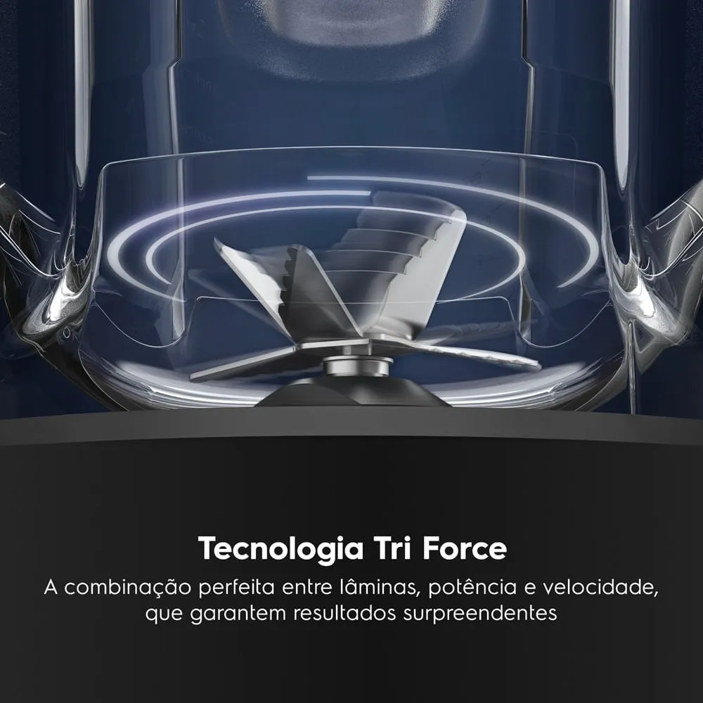 Liquidificador Electrolux 1300W 3.2L Efficient TriForce 12 Velocidades Preto (EBL1300)