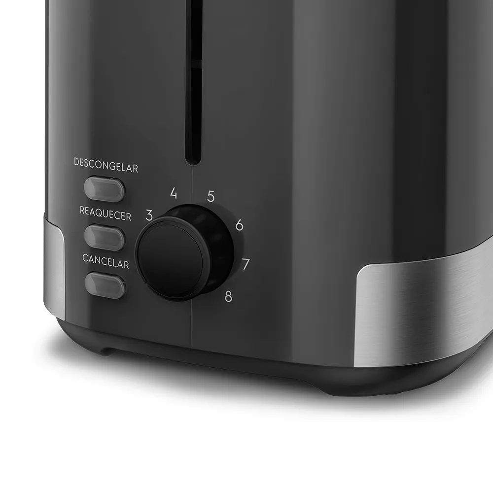 Torradeira Elétrica Electrolux Inox Preta Efficient com 8 Níveis de Tostagem (ETS10)
