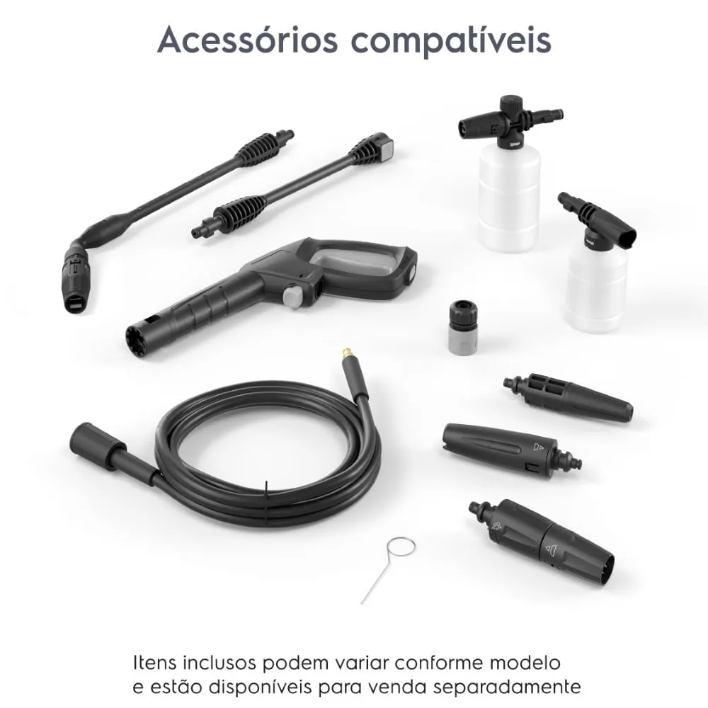 Lavadora de Alta Pressão Electrolux 1800PSI 1450W PowerWash Aplicador Detergente (EWS1800)