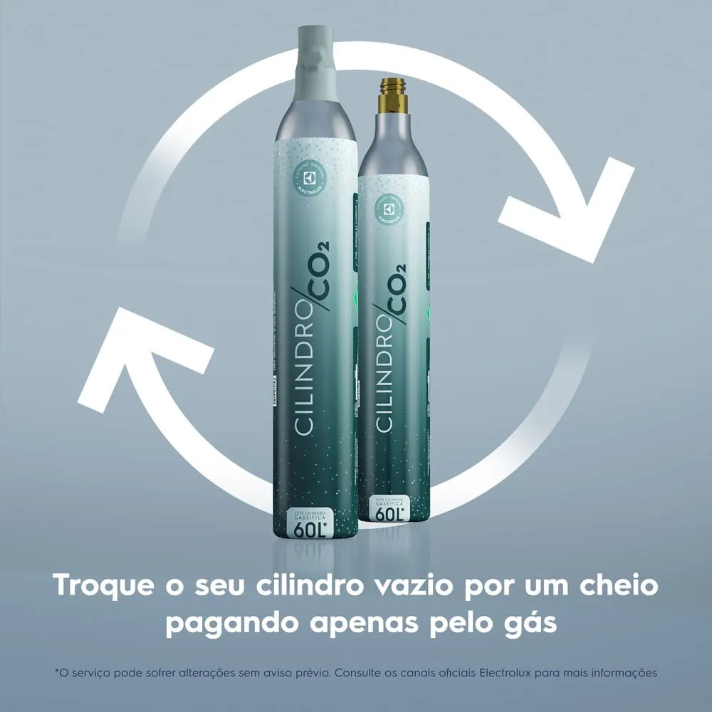 Gaseificador de Água Electrolux Preto com Cilindro e 2 Garrafas ESM03