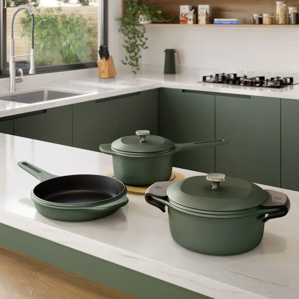 Frigideira de Ferro Fundido Esmaltado Electrolux 26cm verde Linha 100 Anos Celebre Preparos