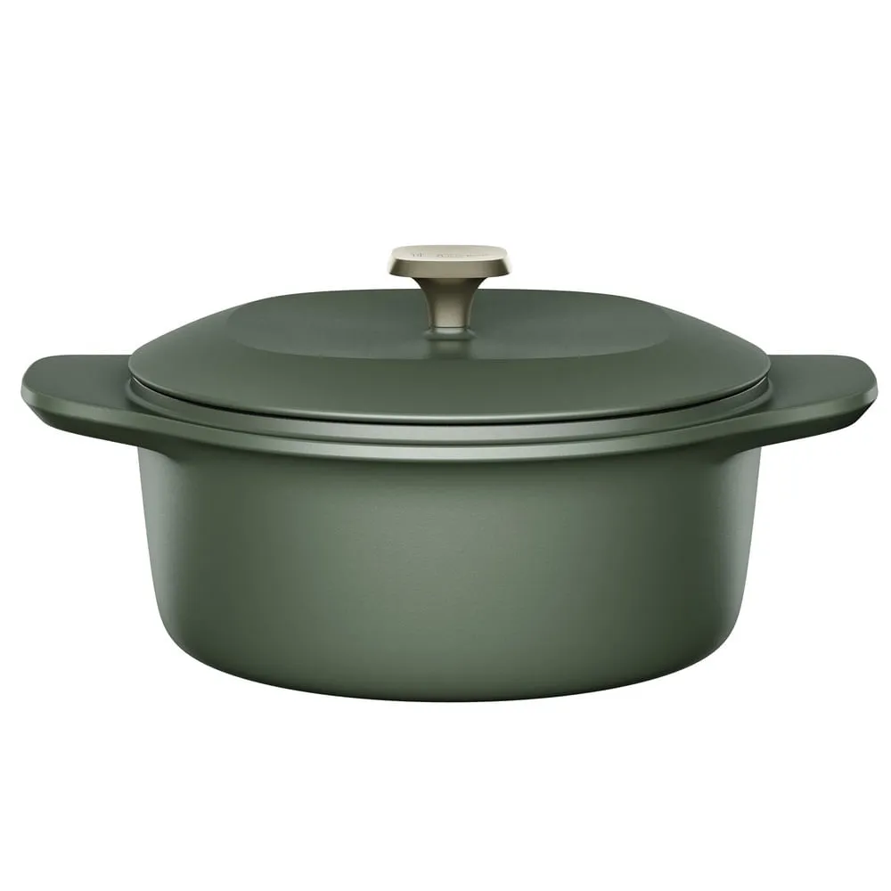 Kit Panela de Ferro Fundido Esmaltado Molheira 20cm Temperos + Panela de Ferro Fundido Esmaltado Caçarola 24cm Electrolux Verde Linha 100 Anos Celebre