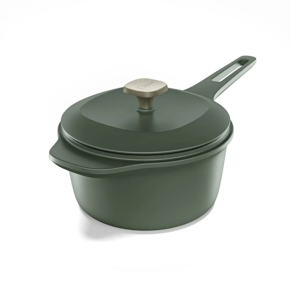 Kit Panela de Ferro Fundido Esmaltado Molheira 20cm Temperos + Panela de Ferro Fundido Esmaltado Caçarola 24cm Electrolux Verde Linha 100 Anos Celebre