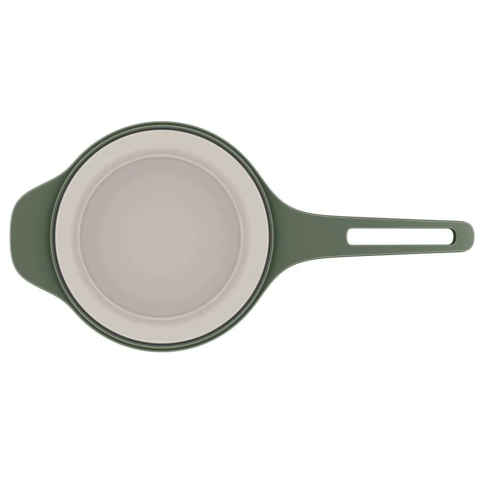 Kit Panela de Ferro Fundido Esmaltado Molheira 20cm Temperos + Panela de Ferro Fundido Esmaltado Caçarola 24cm Electrolux Verde Linha 100 Anos Celebre