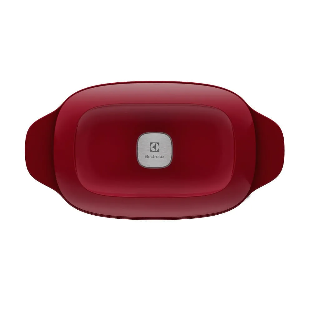 Panela de Ferro Fundido Esmaltado Oval Electrolux Expert 27cm Vermelha