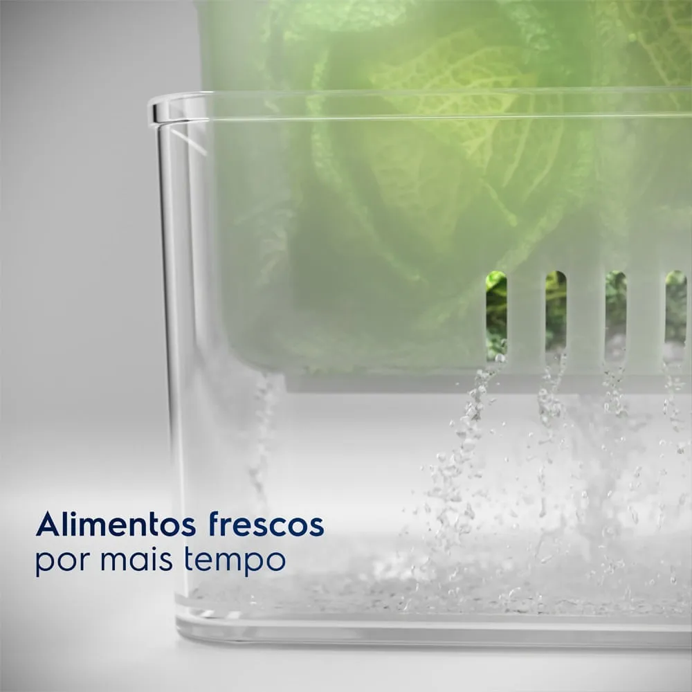 Kit 2 Organizadores de Geladeira Electrolux Experience com Escorredor 2,3L