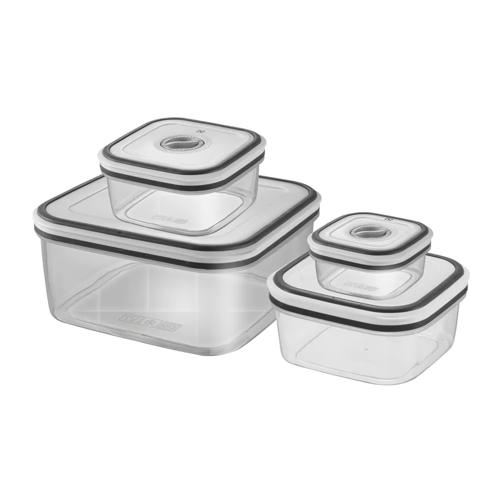 Potes Herméticos Electrolux de Plástico Branco Quadrado com 8 Unidades