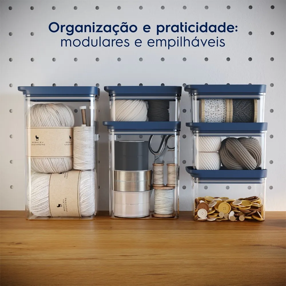 Pote Hermético Organizador Electrolux Experience Empilhável Modular 0,6L