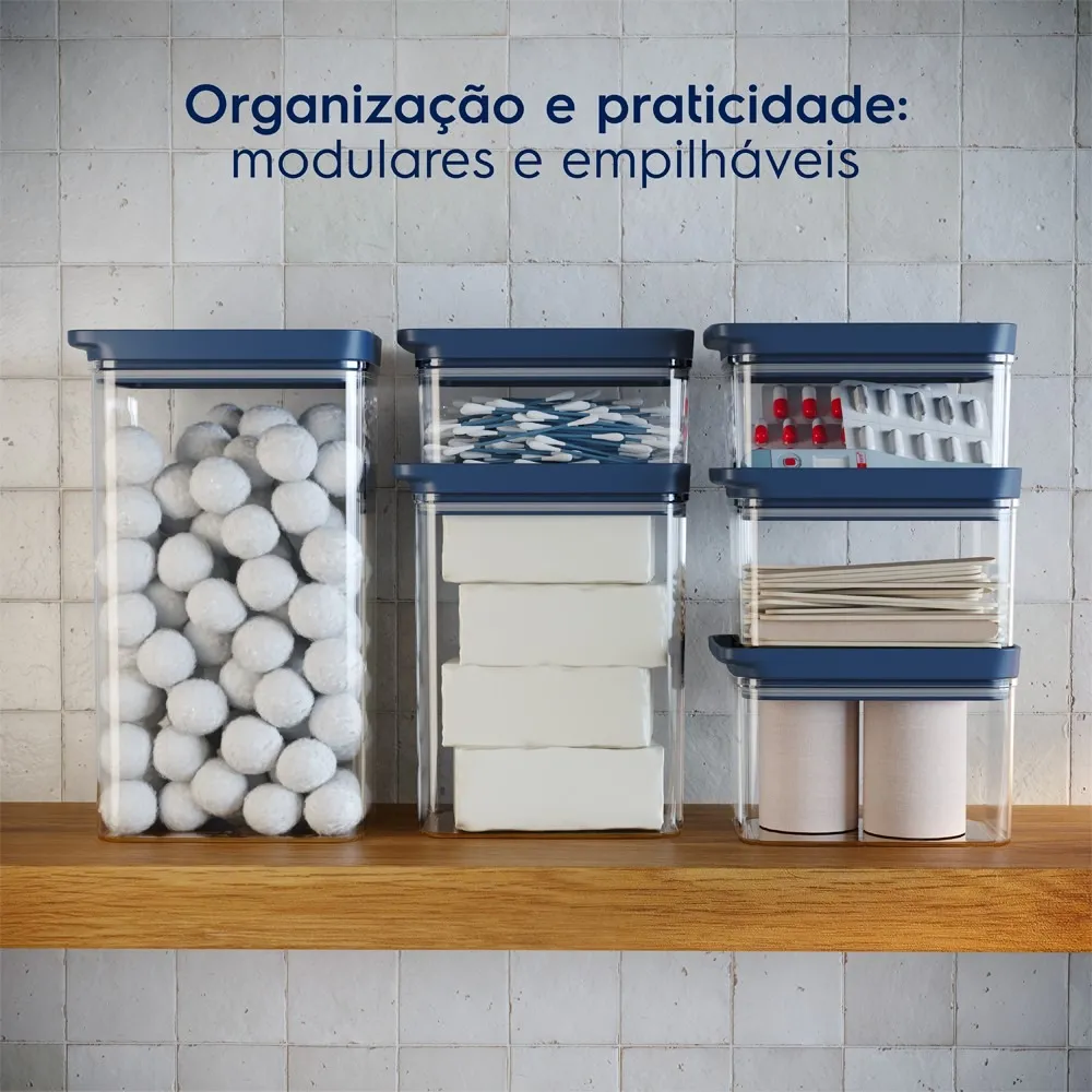 Pote Hermético Organizador Electrolux Experience Empilhável Modular 2,5L