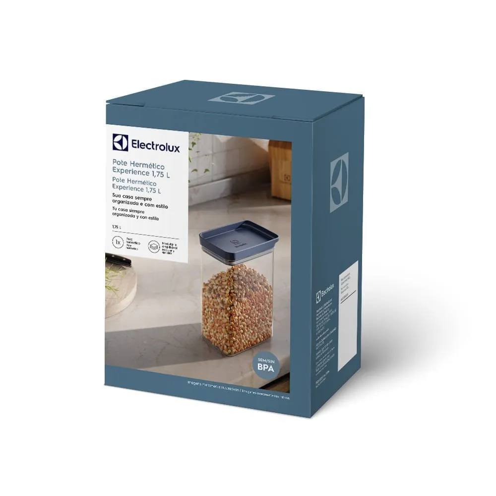 Kit Pote Hermético Organizador Modular 1,75L + Limpa Máquina de Lavar Roupas 200ml + Revitalizador de Tecidos 20ml para Máquina de Lavar Electrolux