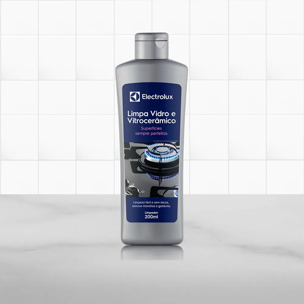 Kit Limpa Vidro e Vitrocerâmico de Indução Electrolux Remove Manchas e Gorduras 3 unidades